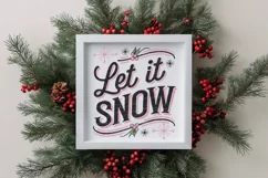Let It Snow Christmas File PNG Sublimation File Digital Product Image 3