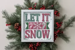 Retro Let It Snow Christmas Png Product Image 3