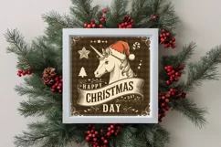 Retro Christmas Unicorn Png Product Image 4