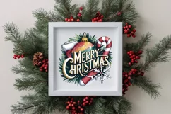 Retro Santa Believe Clipart PNG Product Image 4