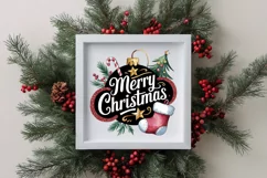 Retro Santa Believe Clipart PNG Product Image 4