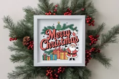 Merry Christmas Retro Illustration PNG Sublimation Product Image 4