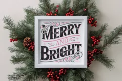Retro Merry and Bright Christmas Png Product Image 3