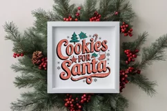 Retro Cookies for Santa Christmas Png Product Image 4