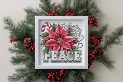 Peace Watercolor Poinsettia Png Product Image 3