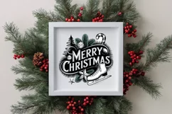 Merry Christmas Ice Skates Png Product Image 4