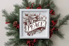 Peace Watercolor Poinsettia Png Product Image 1