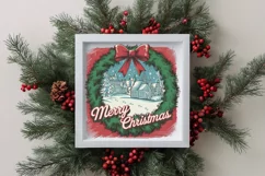 Retro Merry Christmas Clipart PNG Product Image 3