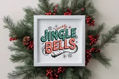 Retro Jingle Bells Christmas Clipart PNG Product Image 4