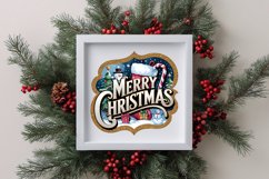 Merry Christmas Engraved Christmas Design PNG Sublimation Product Image 1
