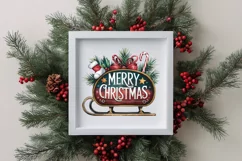 colorful Merry Christmas Png Product Image 1