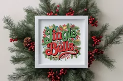 Jingle Bells Retro Christmas Png Product Image 3