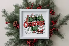 Happy Christmas Day Retro Christmas Png Product Image 4