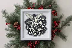 Retro Merry and Bright Christmas Png Product Image 3
