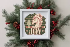 Retro Joy Unicorn Santa Hat Png Product Image 3