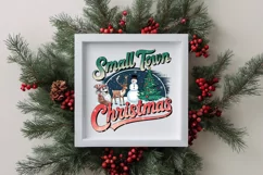 Retro Small Town Christmas Clipart PNG Product Image 3