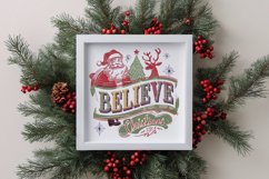 Retro Believe Christmas Png Product Image 3