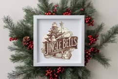 Jingle Bells Christmas Tree Cake PNG Sublimation File Product Image 4