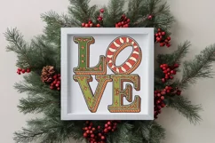 Love Christmas Retro Colorful Png Product Image 1
