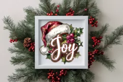 Joy Watercolor Santa Hat Png Product Image 4