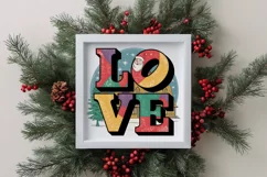 Retro Love Christmas Illustration Png Product Image 3