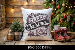 Retro Happy Christmas Day Png Product Image 4