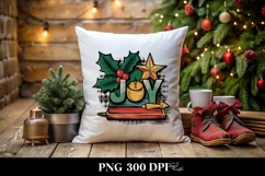 pencil sketch Joy Christmas Clipart PNG Product Image 1