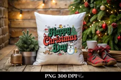 Retro Happy Christmas Day Png Product Image 5
