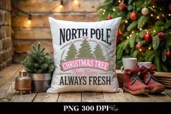 North Pole Christmas Tree Farm Always Fresh Png Product Image 1
