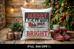 Retro Merry and Bright Christmas Png Product Image 4