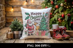 Retro Happy Christmas Day Png Product Image 5