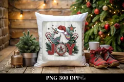 Retro Joy Unicorn Santa Hat Png Product Image 1