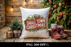 Retro Small Town Christmas Clipart PNG Product Image 4