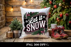 Let It Snow Christmas File PNG Sublimation File Digital Product Image 1