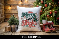Retro Merry and Bright Christmas Png Product Image 4