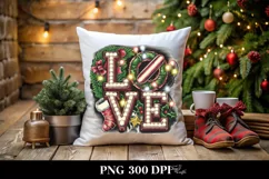 Retro Love Christmas Png Product Image 1