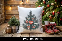 Retro Love Christmas Illustration Png Product Image 4