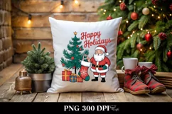 Retro Happy Holidays Christmas Png Product Image 5