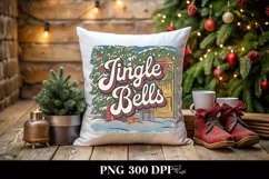 Jingle Bells Retro Christmas Png Product Image 1