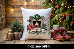 Retro Happy Christmas Day Png Product Image 1