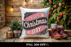 Retro Happy Christmas Day Christmas Png Product Image 4