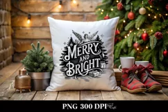 Retro Merry and Bright Christmas Png Product Image 4