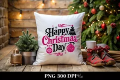 Retro Happy Christmas Day Christmas Png Product Image 5