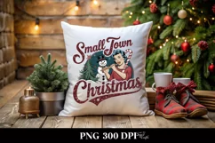 Retro Small Town Christmas Clipart PNG Product Image 5