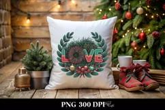 Love Tinsel Christmas Design PNG Product Image 4