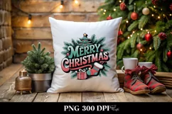 Merry Christmas Retro Illustration PNG Sublimation Product Image 4
