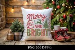 Retro Merry and Bright Christmas Png Product Image 5
