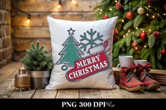 Retro Merry Christmas Clipart PNG Product Image 4