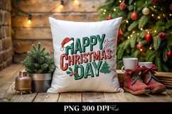 Retro Happy Christmas Day Christmas Png Product Image 1