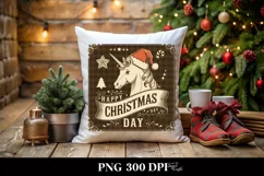 Retro Christmas Unicorn Png Product Image 5